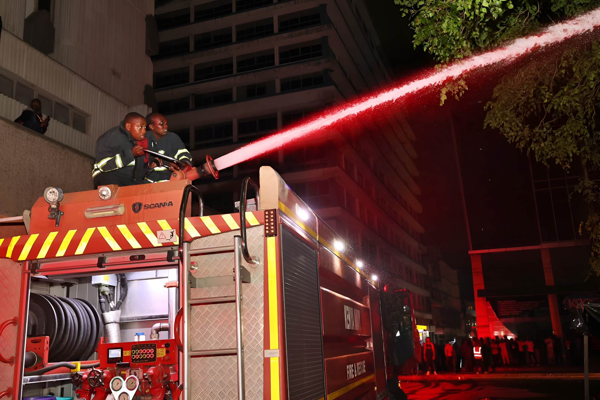 Evening blaze destroys water company building in Mombasa
