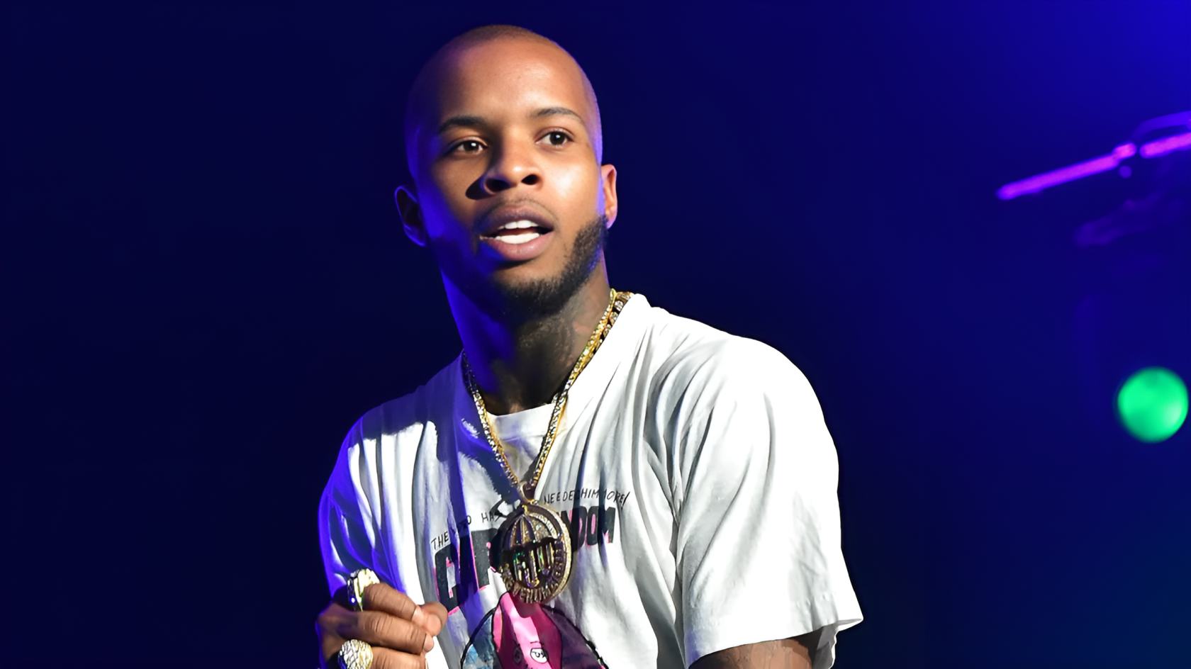 Rapper Tory Lanez stabbed 14 times in California prison attack
