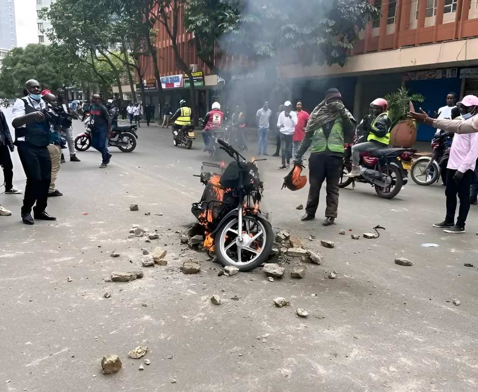 Motorcycle riders storm Nairobi CBD in attempt to disrupt Ojwang protests