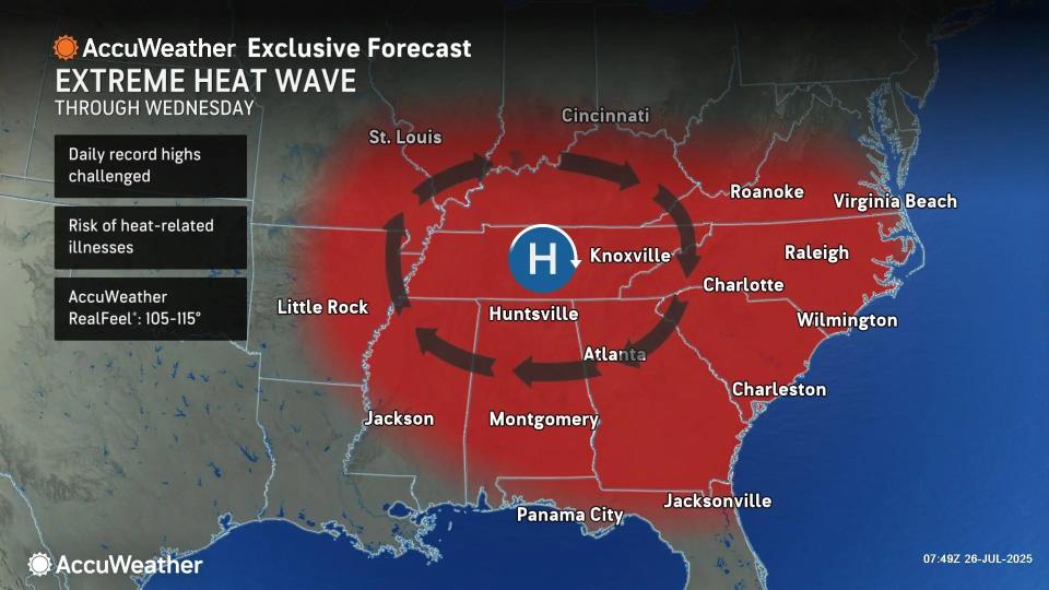 Southeast U.S. swelters under intense heat wave, warnings issued