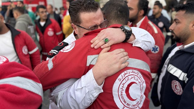 At least one killed in Israeli strike on Gaza Red Crescent HQ, says aid group